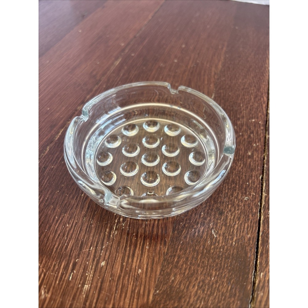 Libbey 5154 Nob Hill Glass Ashtray. Made In USA Vintage